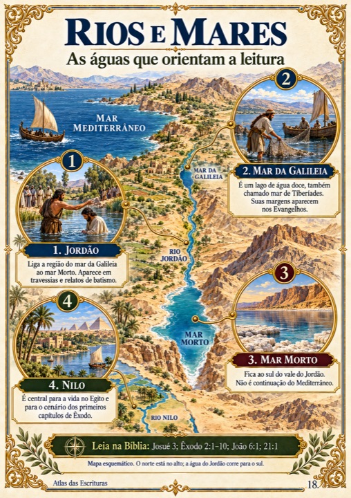 Página do Atlas: Rios e mares